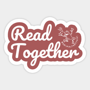 Read Together - Animal Party Kiki White Text Sticker